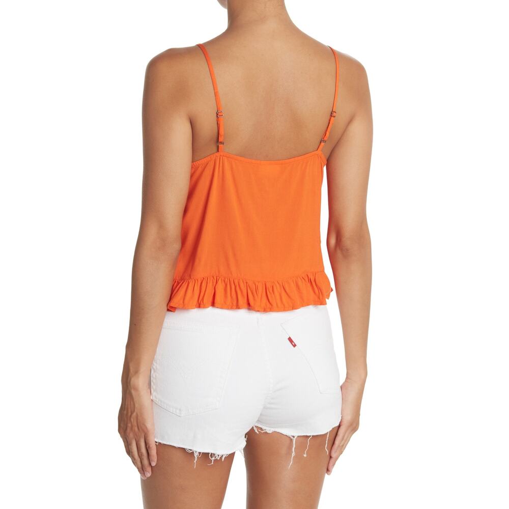 Orange Babydoll Camisole Ruffle Trim 4X Boho Nordstrom Abound Flattering NEW - Picture 2 of 7
